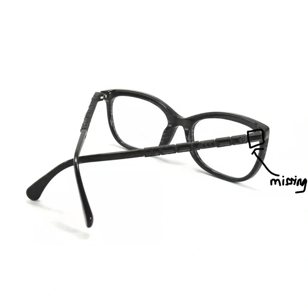 Chanel Women's Swarovski Jeweled Eyeglasses 3305 B c.1443 54mm Sparkle Black GUC